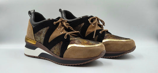 MAMZELLE VOLETA TAN & BLACK SNEAKER