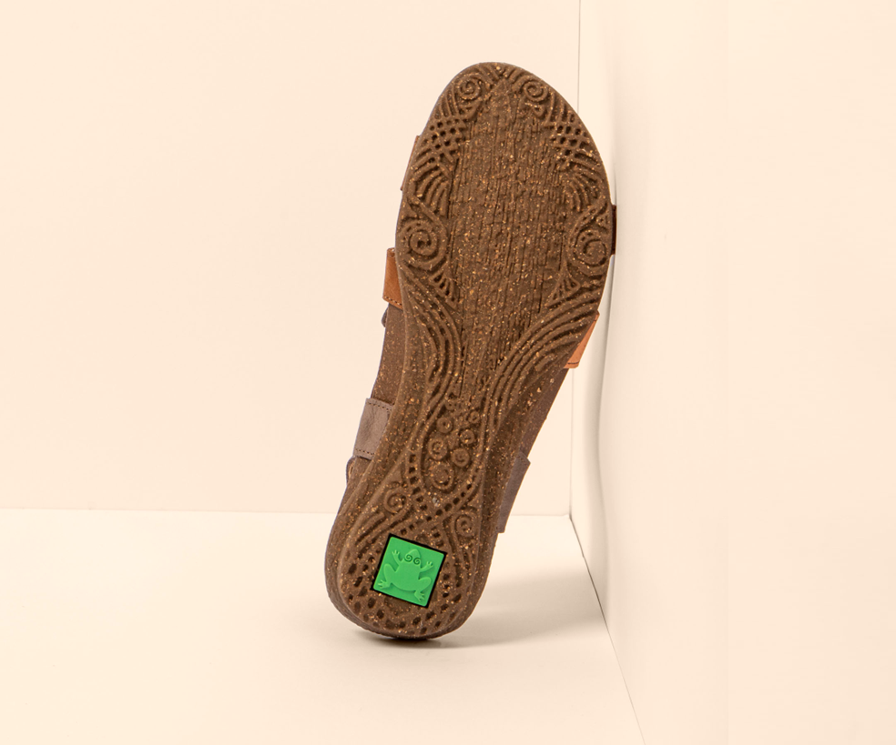 WAKATAUA N5079 BROWN & TAN LEATHER SANDALS