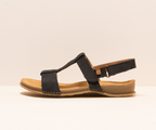 PANGLAO N5816 BLACK LEATHER SANDALS