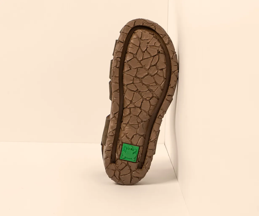 TABERNAS N5862 KHAKI LEATHER SANDALS