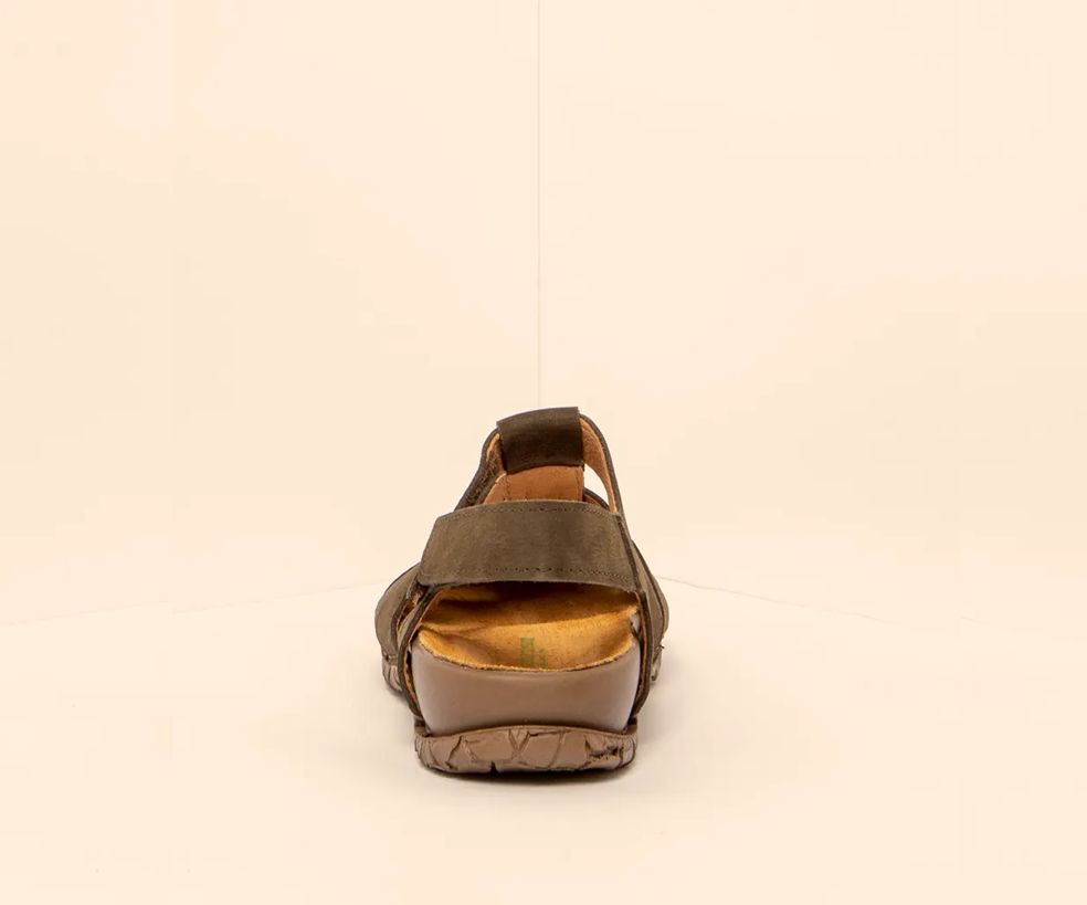 TABERNAS N5862 KHAKI LEATHER SANDALS