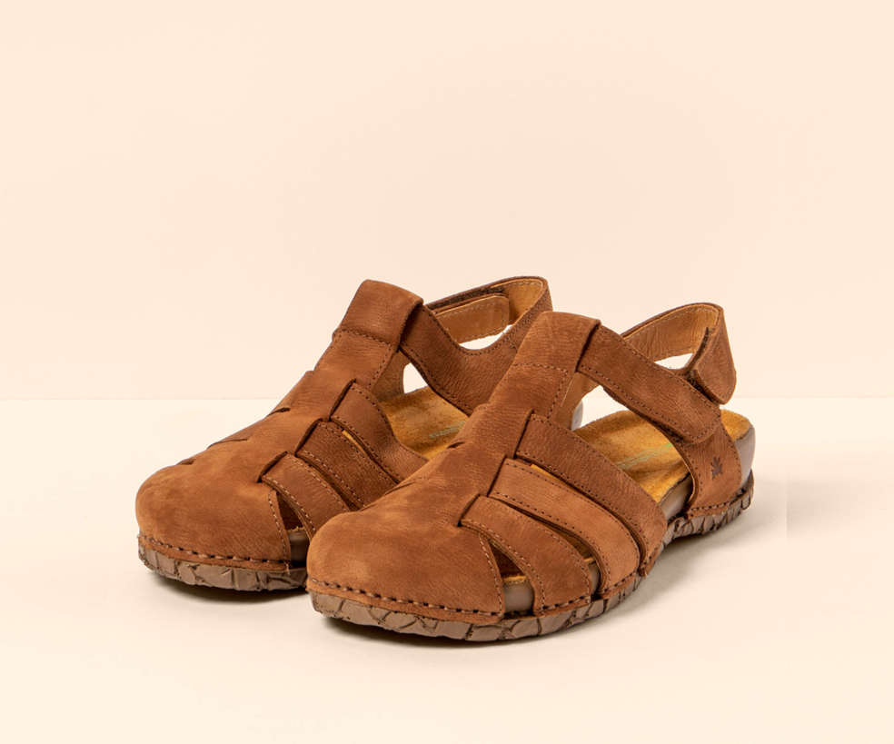 TABERNAS N5862 BROWN LEATHER SANDALS