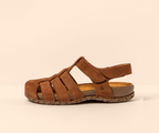 TABERNAS N5862 BROWN LEATHER SANDALS