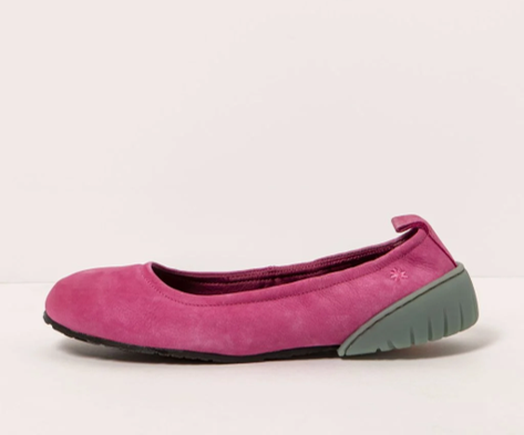 NANTES 1740 PINK NUBUCK BALLERINA