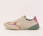 NANTES 1744 BONE & PINK NUBUCK SNEAKER