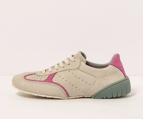 NANTES 1744 BONE & PINK NUBUCK SNEAKER