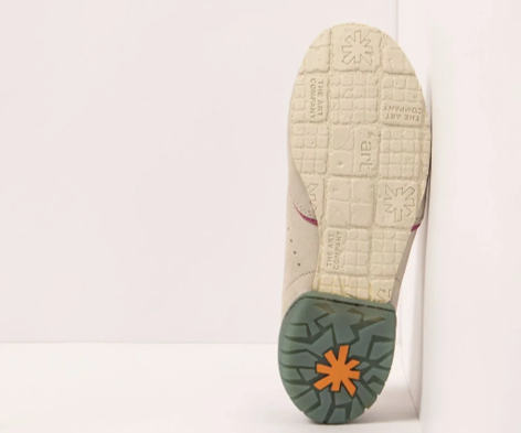 NANTES 1744 BONE & PINK NUBUCK SNEAKER