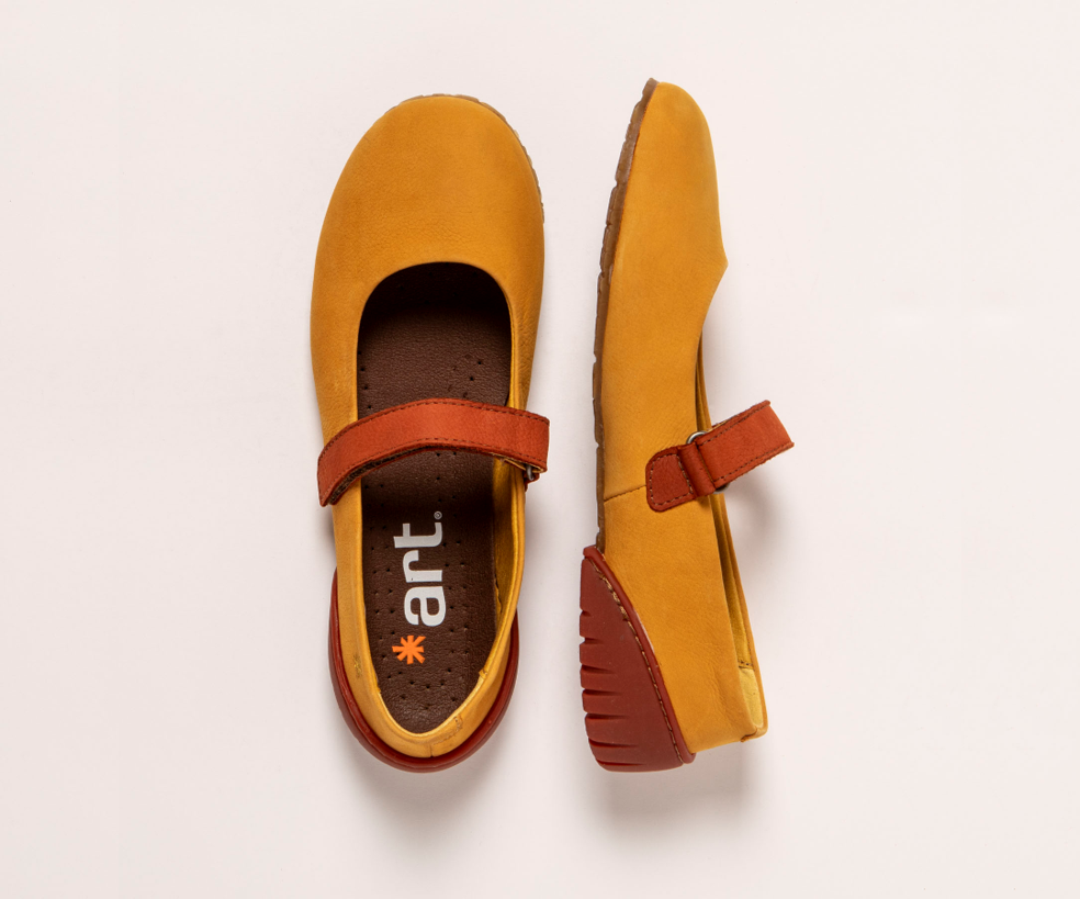 NANTES 1941 YELLOW NUBUCK MARY JANE