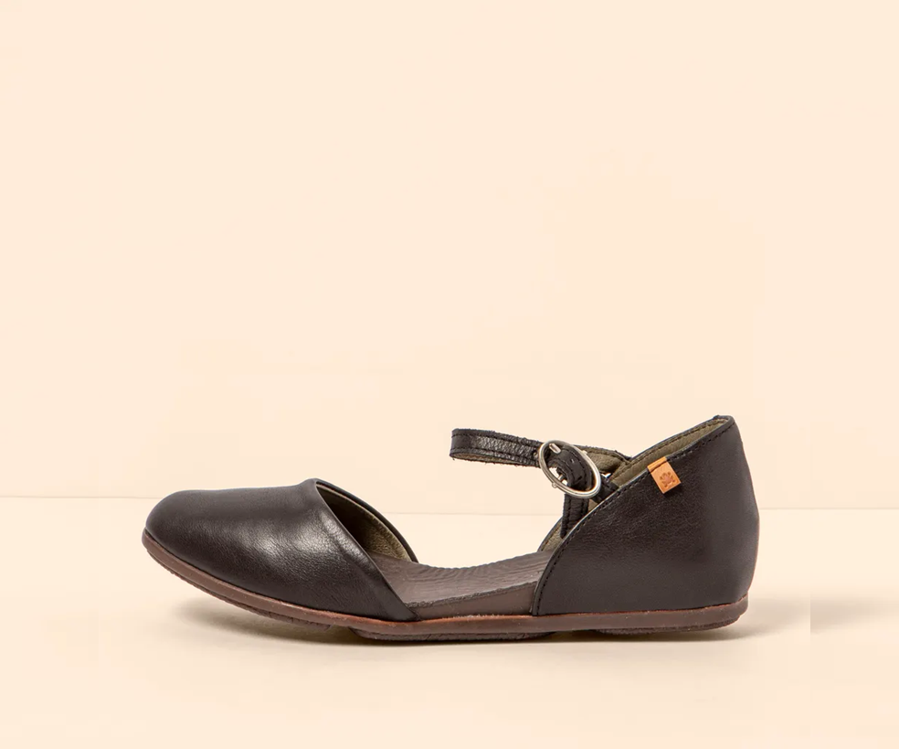 STELLA ND54 BLACK LEATHER SANDALS