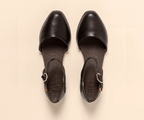 STELLA ND54 BLACK LEATHER SANDALS