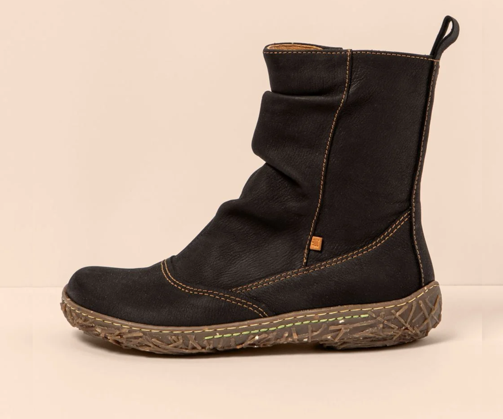 NIDO N722 BLACK LEATHER ANKLE BOOT
