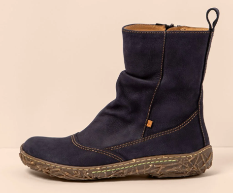 NIDO N722 NAVY BLUE LEATHER ANKLE BOOT