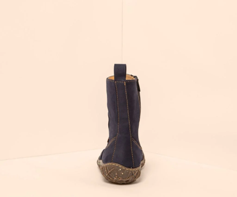 NIDO N722 NAVY BLUE LEATHER ANKLE BOOT