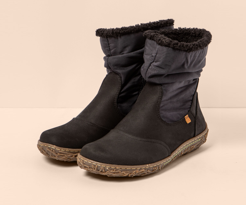 NIDO N758 BLACK LEATHER ANKLE BOOT