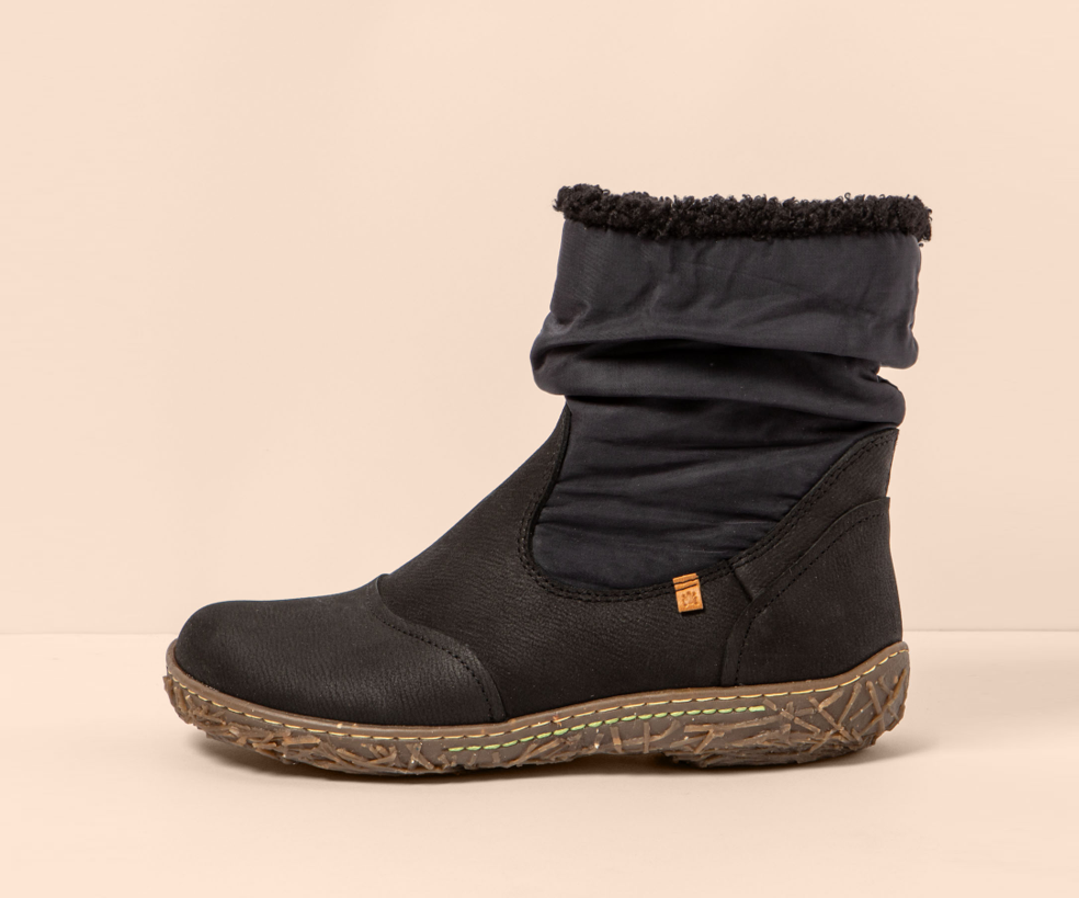 NIDO N758 BLACK LEATHER ANKLE BOOT