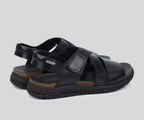 NIJAR M0B-0125 MEN'S BLACK LEATHER SANDAL