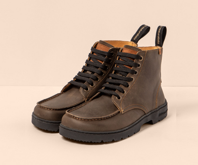 NOMADA N5263 BROWN LEATHER LACEUP BOOTS