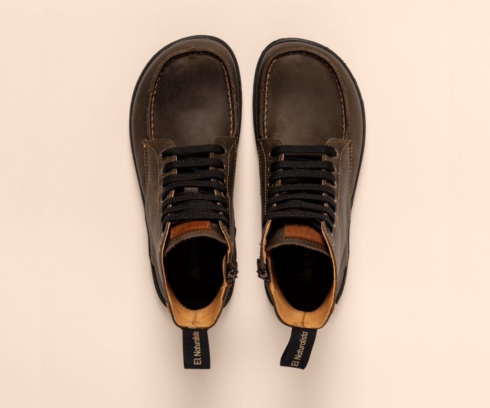 NOMADA N5263 BROWN LEATHER LACEUP BOOTS