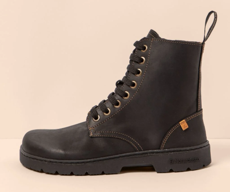 NOMADA N5264 BLACK LEATHER LACEUP BOOTS