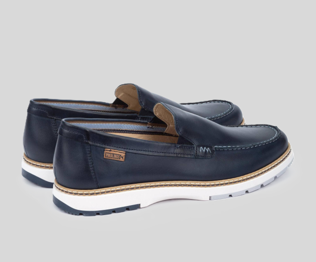 PIKOLINOS SAMPLE - OLVERA M8A-3189 MEN'S NAVY LEATHER MOCCASIN
