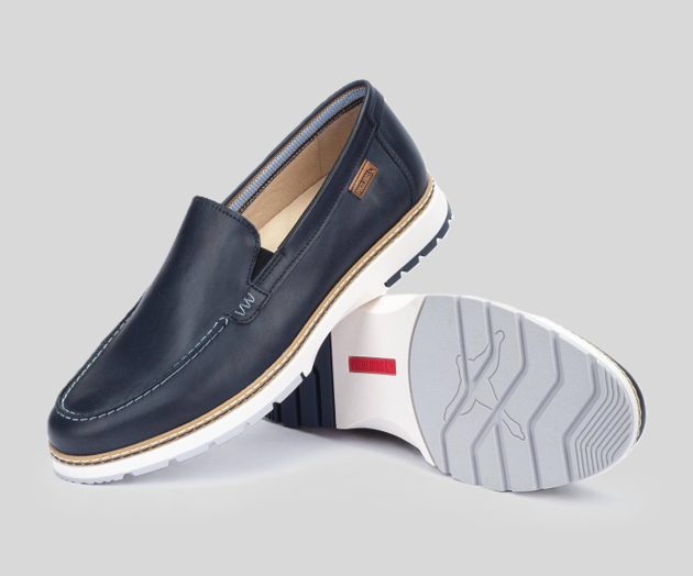 PIKOLINOS SAMPLE - OLVERA M8A-3189 MEN'S NAVY LEATHER MOCCASIN
