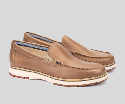 PIKOLINOS SAMPLE - OLVERA M8A-3189 MEN'S BEIGE LEATHER MOCCASIN