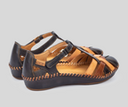 P.VALLARTA 655-0732 NAVY SEMI OPEN SANDALS