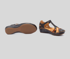 P.VALLARTA 655-0732 NAVY SEMI OPEN SANDALS