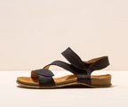 PANGLAO N5810 BLACK LEATHER SANDALS