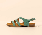 PANGLAO N5811 GREEN LEATHER SANDALS