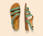 PANGLAO N5811 GREEN LEATHER SANDALS