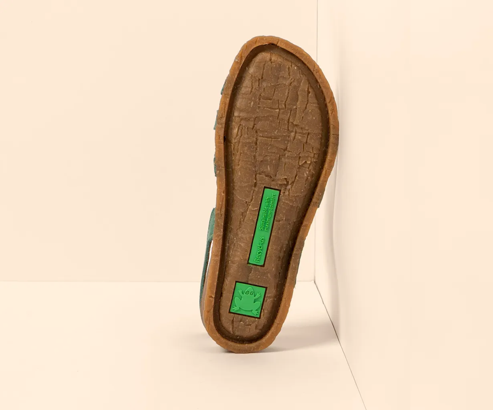 PANGLAO N5811 GREEN LEATHER SANDALS