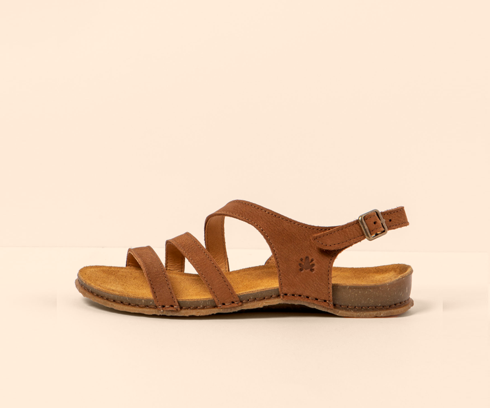 PANGLAO N5811 BROWN LEATHER SANDALS