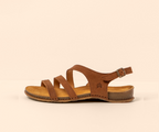 PANGLAO N5811 BROWN LEATHER SANDALS
