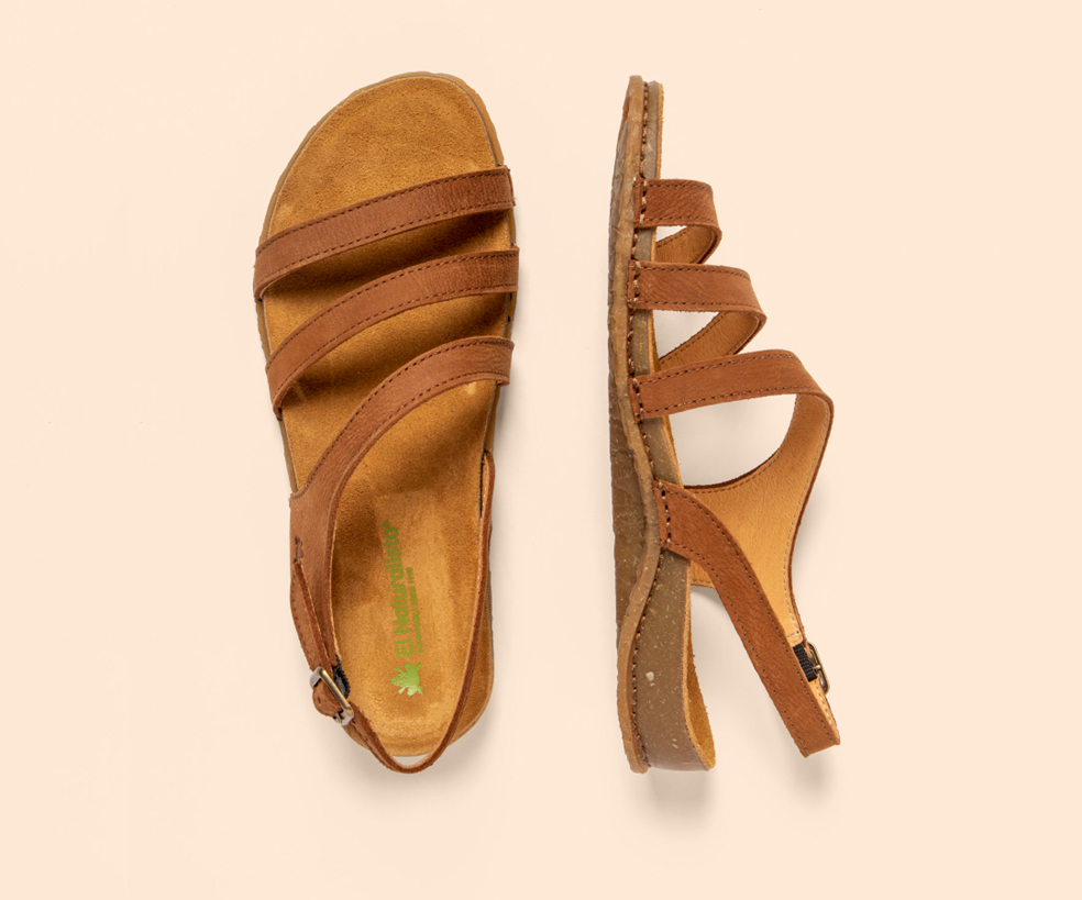 PANGLAO N5811 BROWN LEATHER SANDALS