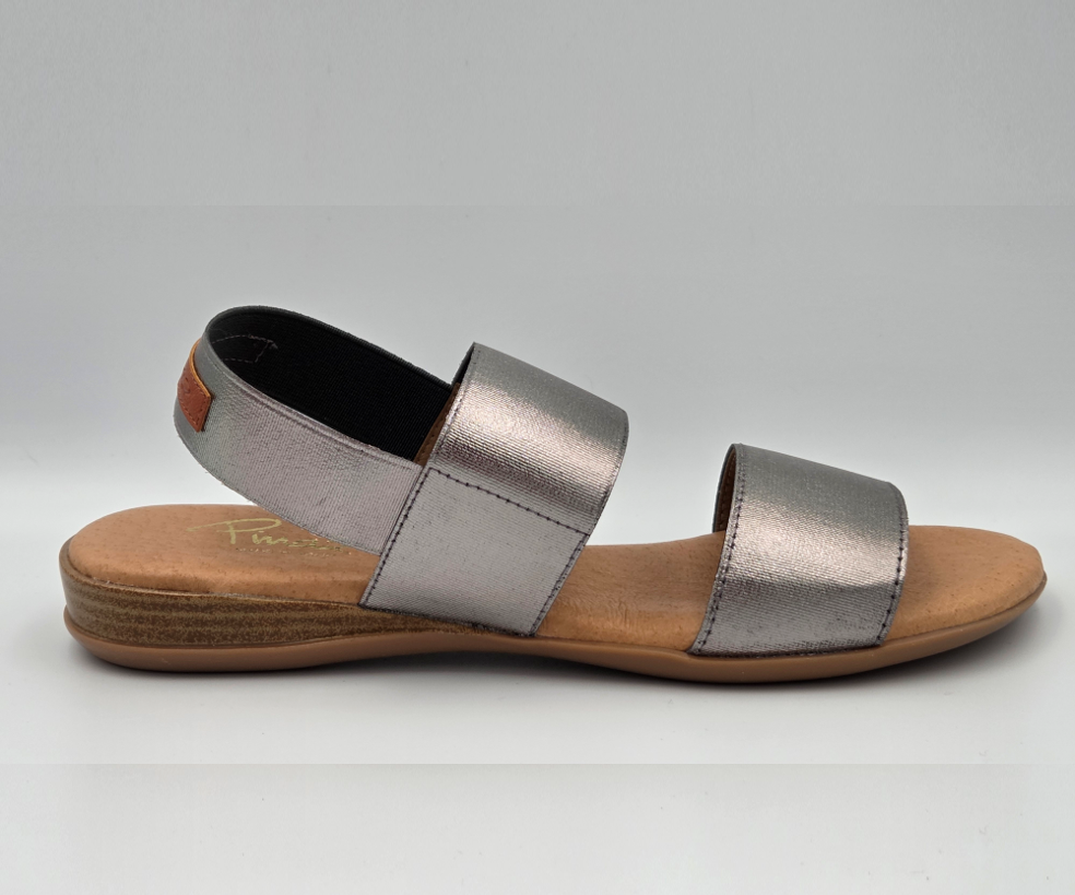 PINAZ 631 SILVER ELASTICATED SANDALS
