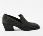 RAS SHOES SAMPLE - POPULAR 8328 GREY SUEDE HEELED LOAFER