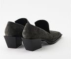 RAS SHOES SAMPLE - POPULAR 8328 GREY SUEDE HEELED LOAFER