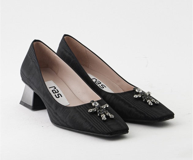 RAS SHOES SAMPLE - PRESTIGE 8280 BLACK HEELS