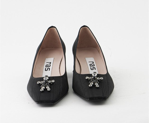 RAS SHOES SAMPLE - PRESTIGE 8280 BLACK HEELS