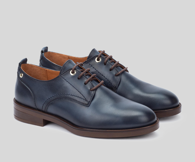 PUERTOLLANO W3C-4867 NAVY LEATHER BROGUE
