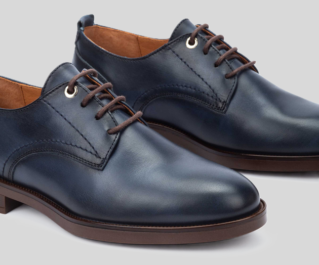 PUERTOLLANO W3C-4867 NAVY LEATHER BROGUE