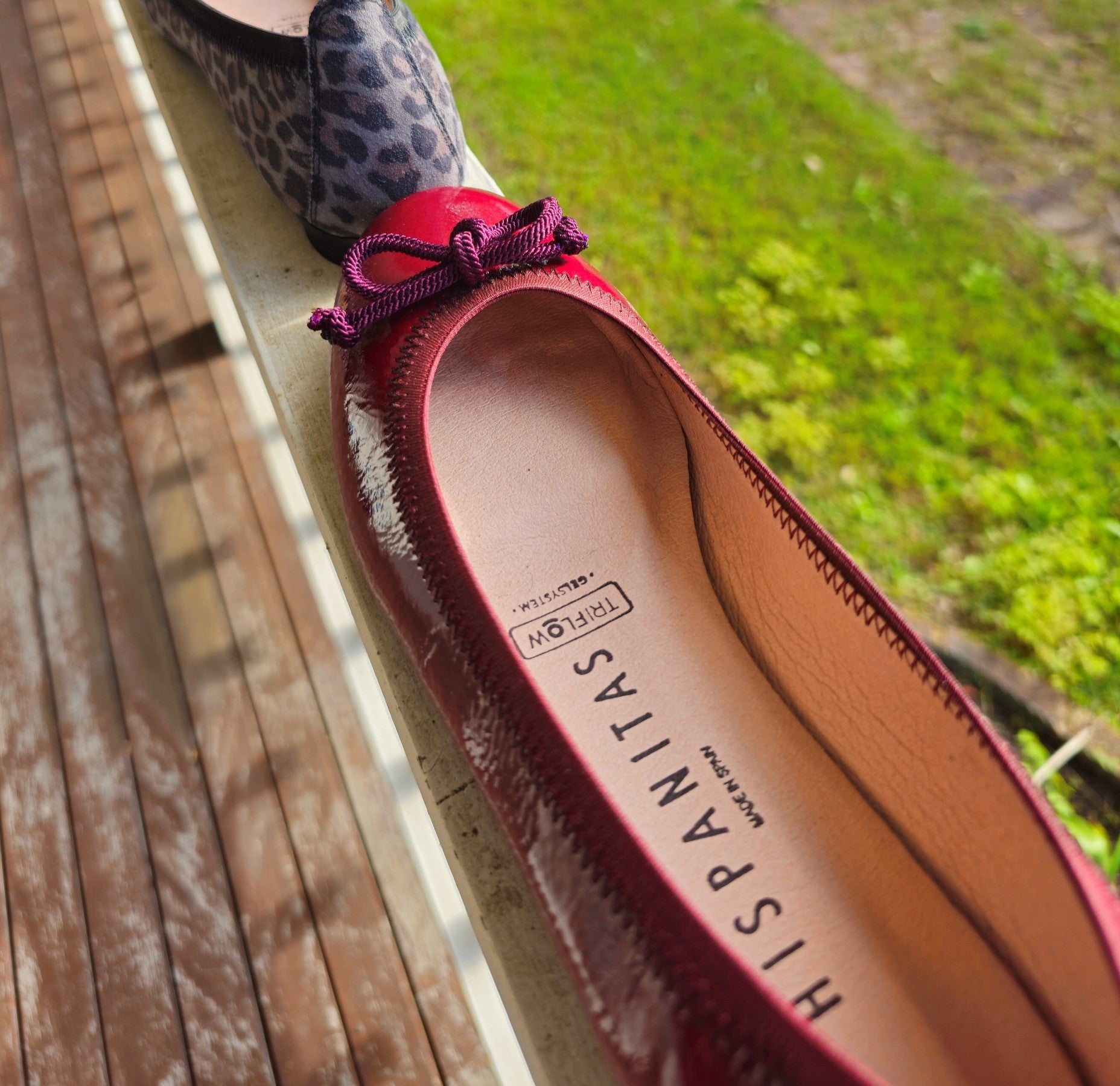 BASIL HI253731 BURGUNDY PATENT BALLERINA