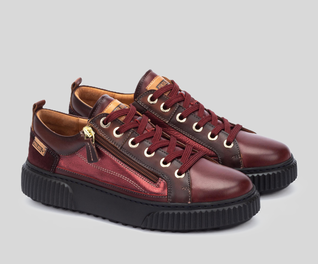 PIKOLINOS SAMPLE - RIELLS W4Z-6784 RED LEATHER SNEAKER