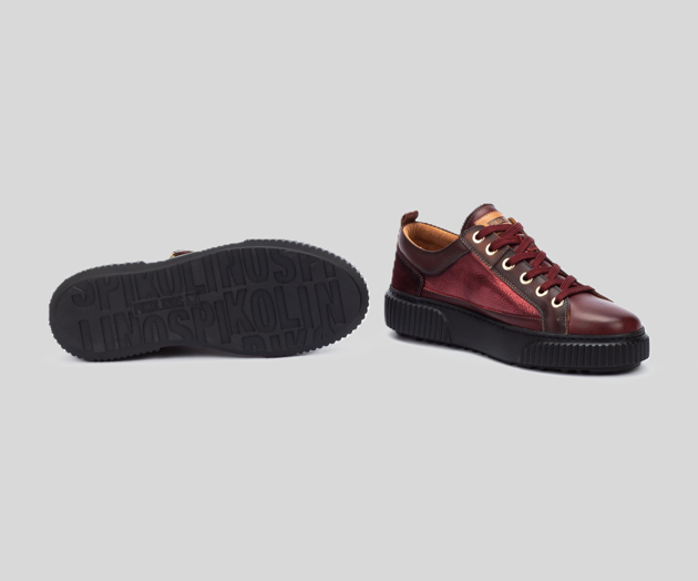 PIKOLINOS SAMPLE - RIELLS W4Z-6784 RED LEATHER SNEAKER