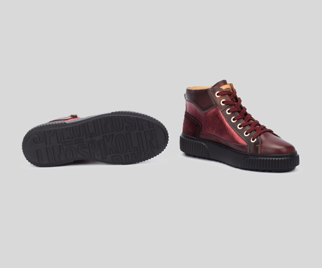 PIKOLINOS SAMPLE - RIELLS W4Z-8584 RED LEATHER SNEAKER BOOT