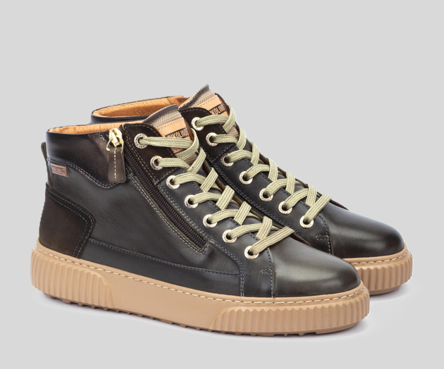 RIELLS W4Z-8584 GREEN LEATHER SNEAKER BOOT