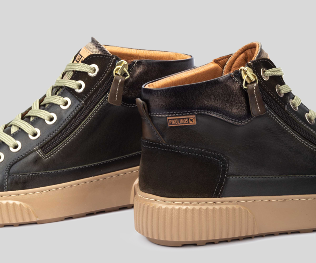 RIELLS W4Z-8584 GREEN LEATHER SNEAKER BOOT
