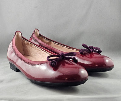 BASIL HI253731 BURGUNDY PATENT BALLERINA
