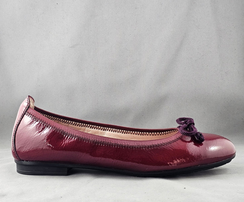 BASIL HI253731 BURGUNDY PATENT BALLERINA